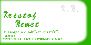 kristof nemet business card